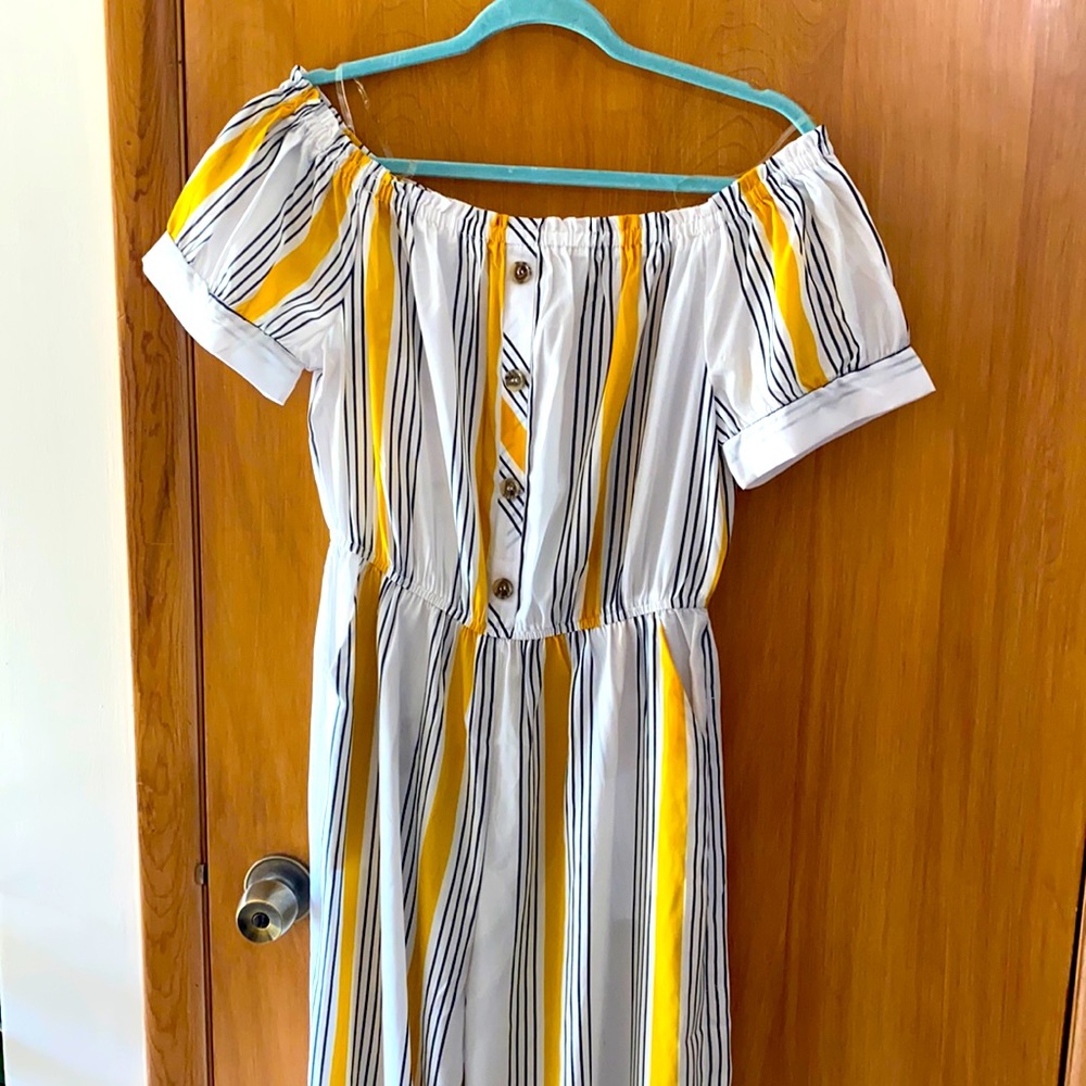 Hint of Blush stripped jumpsuit